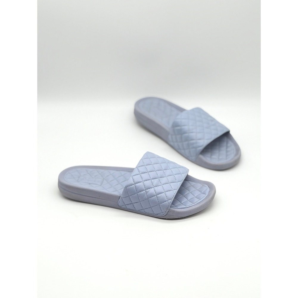 APL Lusso Slide Women 9 Lavender Quilted Leather Comfort Athletic Sandals